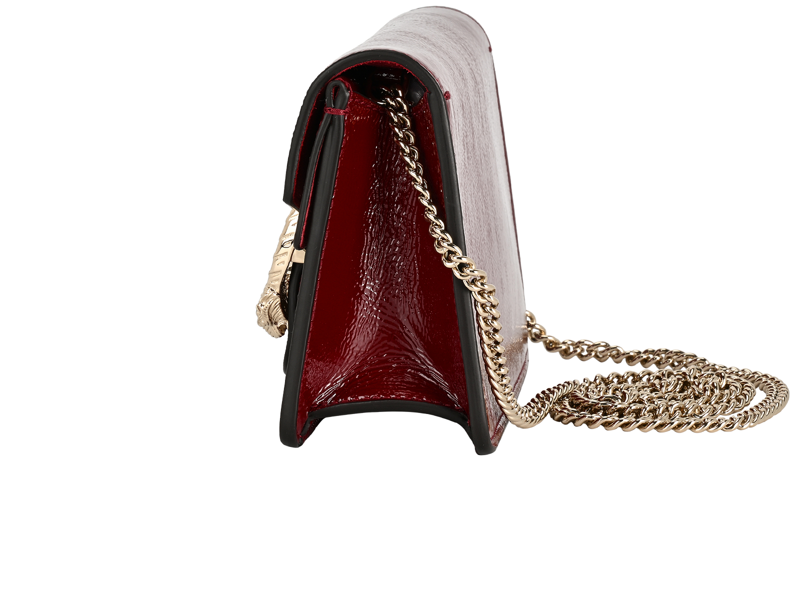 Mini Dionysus, &pound;650, Handbags, Red, Patent Leather, Bottom view